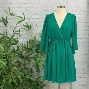 🎉Forever 21 Green Sheer Dress w/ Elastic Waist